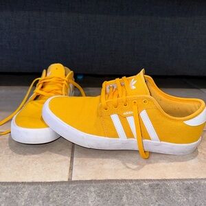 Men’s Adidas Vibrant Yellow and White Casual Sneakers